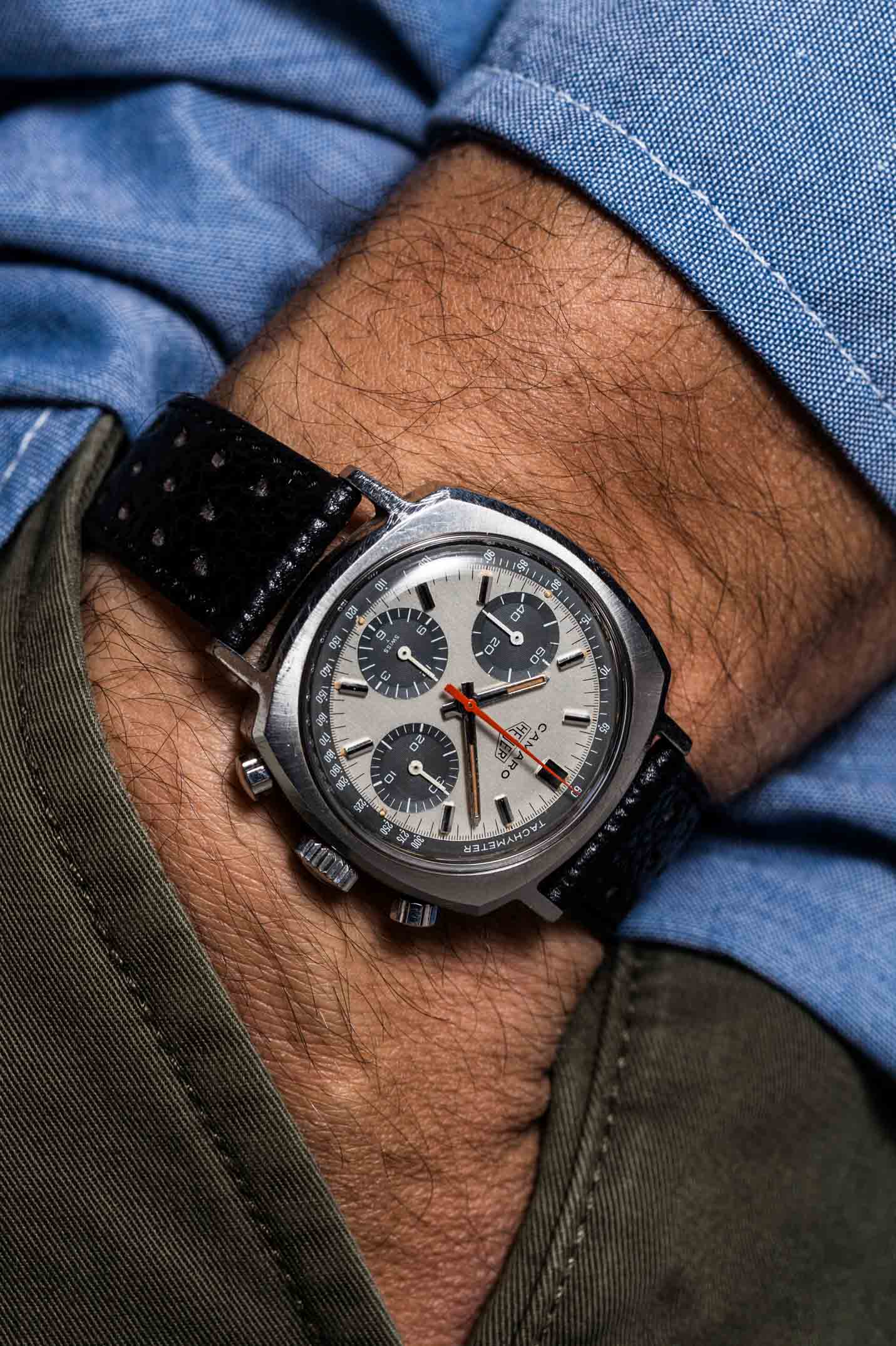 Heuer Camaro Exotic Vintage Chronograph view 11